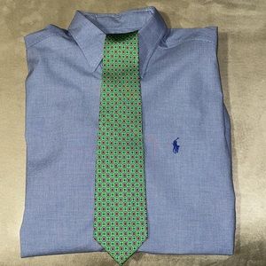 Men’s Ralph Lauren Polo Necktie & Shirt (Combo)
